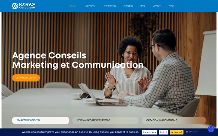 Screenshot of harafcorp.com
