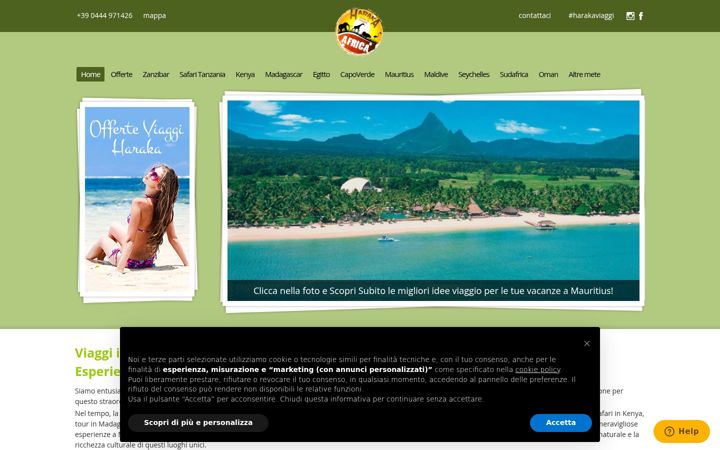 Screenshot of harakaviaggi.it