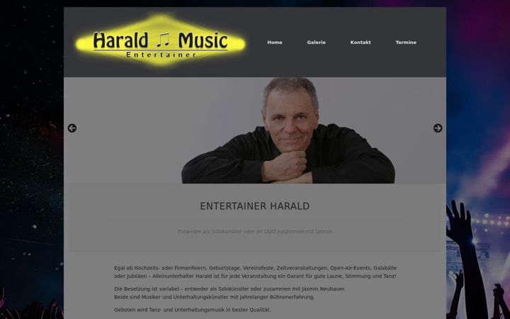 Posnetek zaslona harald-music.de