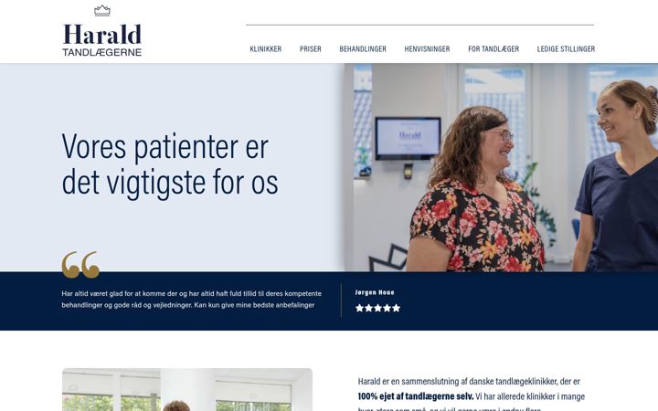 Screenshot von harald.dk