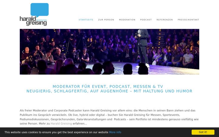 Screenshot of haraldgreising.de