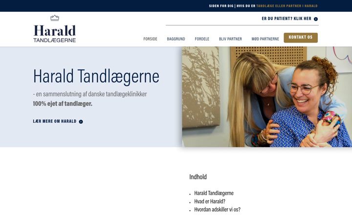 Screenshot of haraldpartner.dk