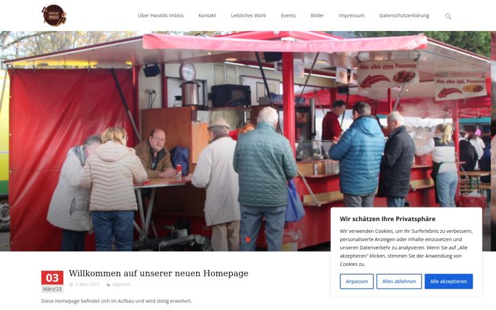 Screenshot of haralds-imbiss.de