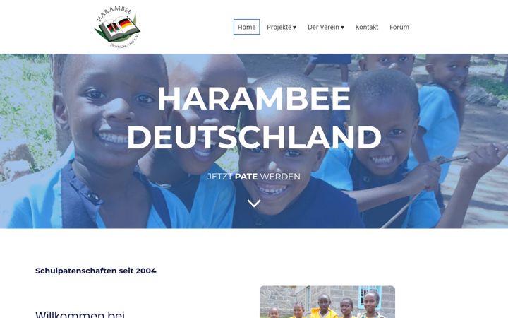 Screenshot of harambee-deutschland.de