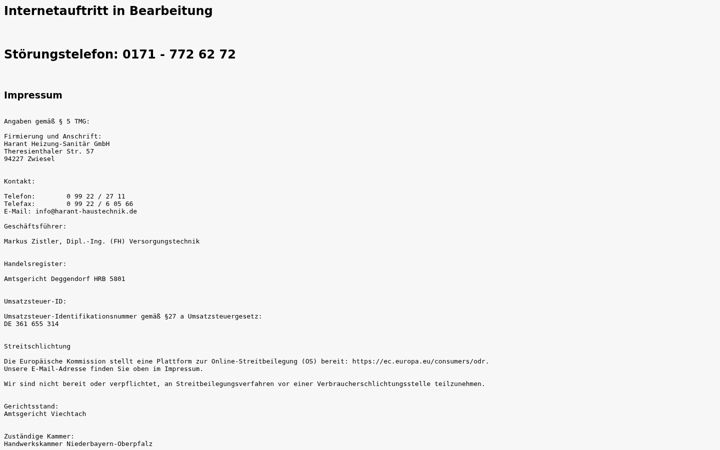 Screenshot of harant-haustechnik.de