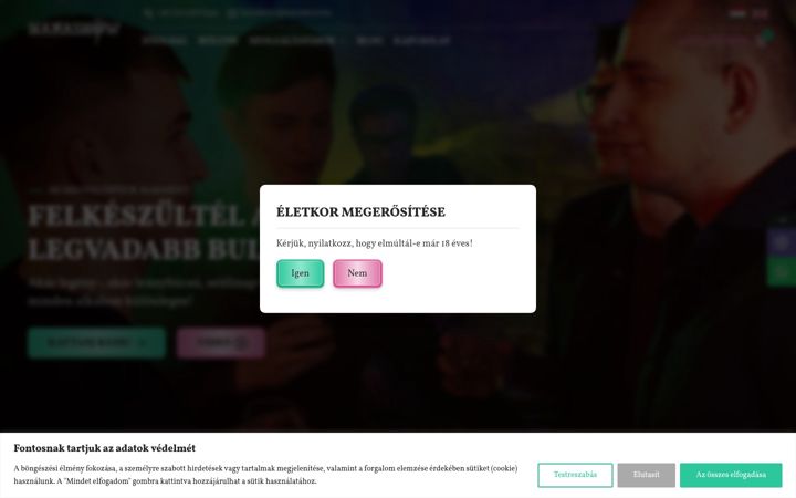 Screenshot of harashow.hu