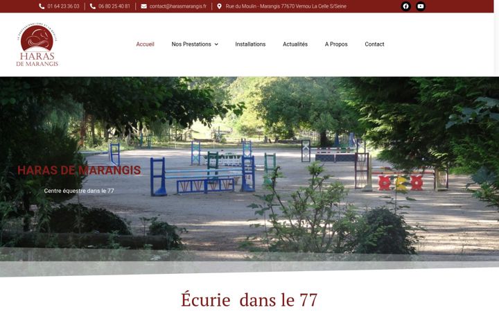 Screenshot of harasmarangis.fr