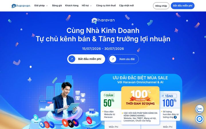 Screenshot of haravan.com