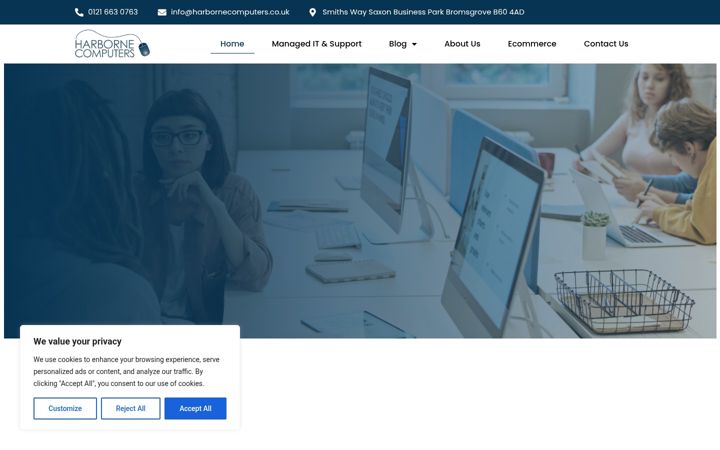 Screenshot of harbornecomputers.co.uk