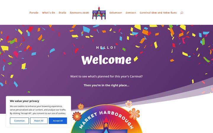 Screenshot of harboroughcarnival.co.uk