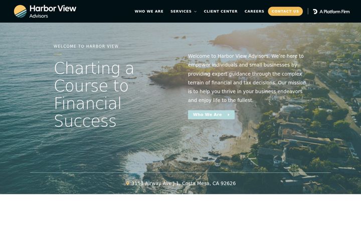 Screenshot of harborviewadvise.com