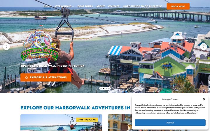 Screenshot of harborwalkadventures.com