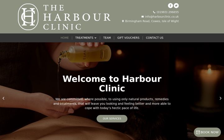 Screenshot of harbourclinic.co.uk