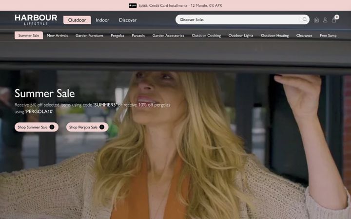 Screenshot of harbourlifestyle.co.uk