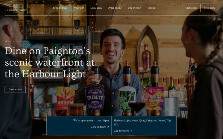 Screenshot of harbourlightpaignton.co.uk
