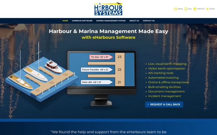 Screenshot of harboursystems.co.uk
