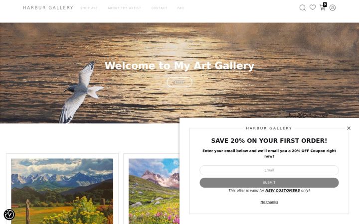Screenshot of harburgallery.com