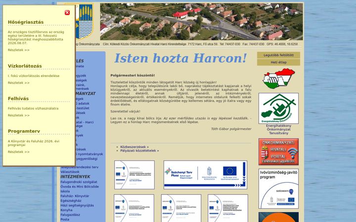 Screenshot of harc.hu