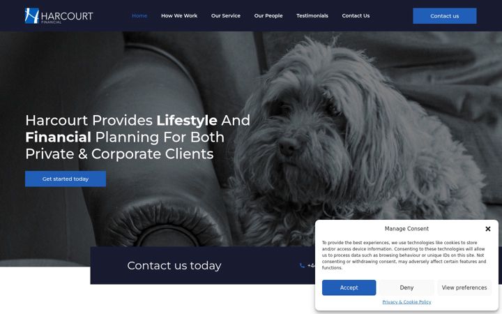 Screenshot of harcourtfinancial.com