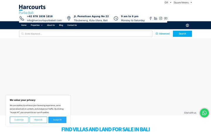 Screenshot of harcourtspurbabali.com
