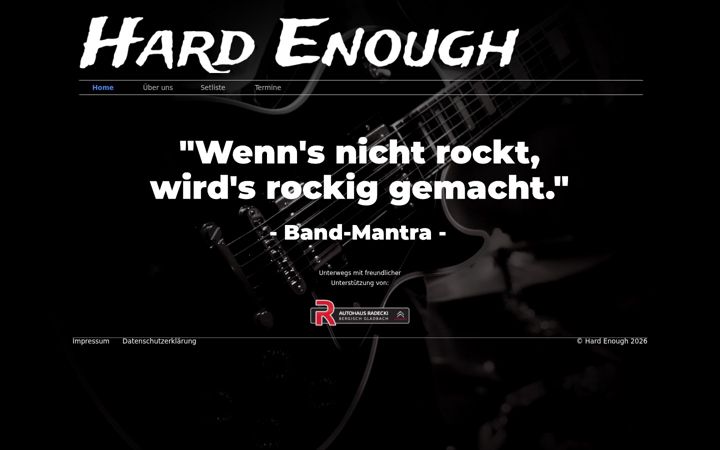 Screenshot of hard-enough.de
