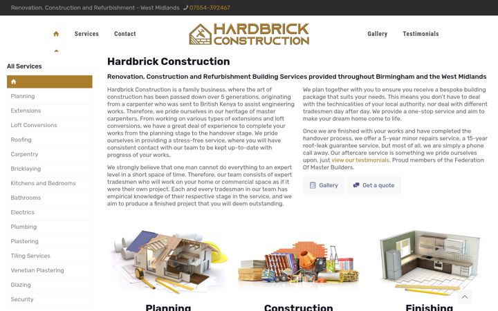 Screenshot of hardbrick.co.uk