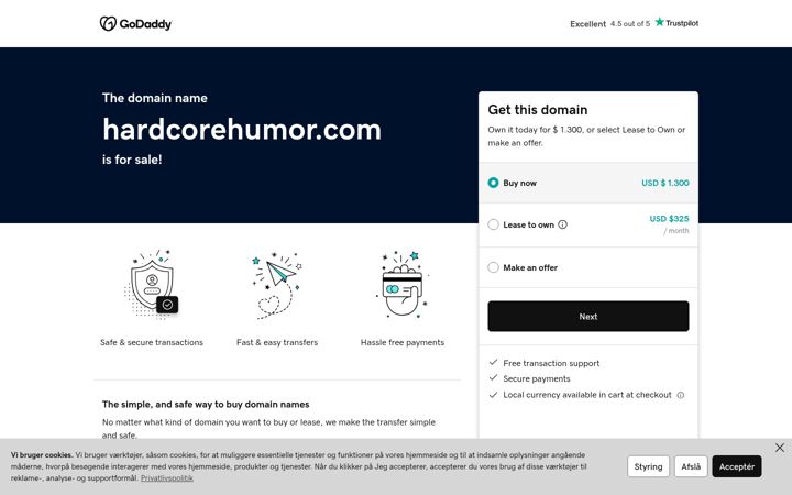 Screenshot of hardcorehumor.com