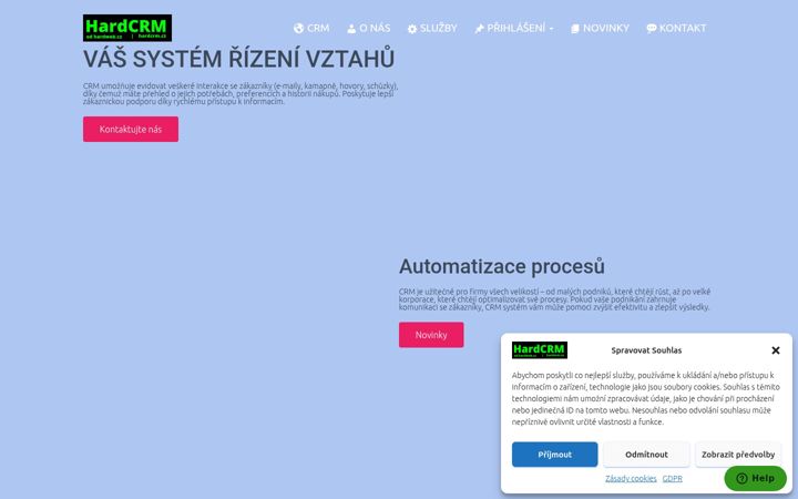 Screenshot of hardcrm.cz
