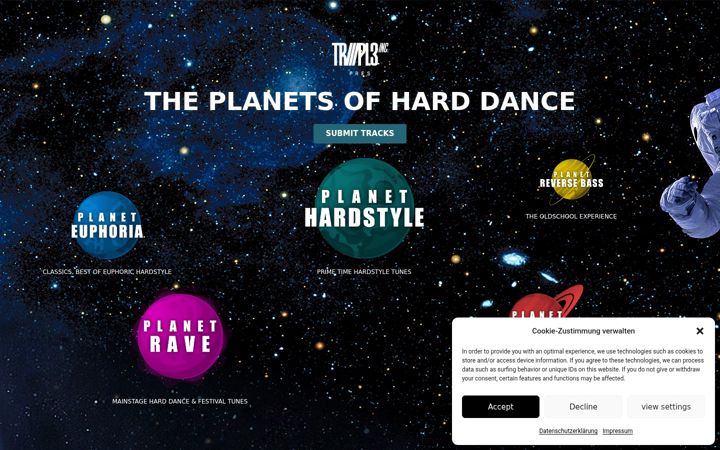 Screenshot of harddance-galaxy.com