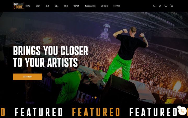 Screenshot of harddancestore.com