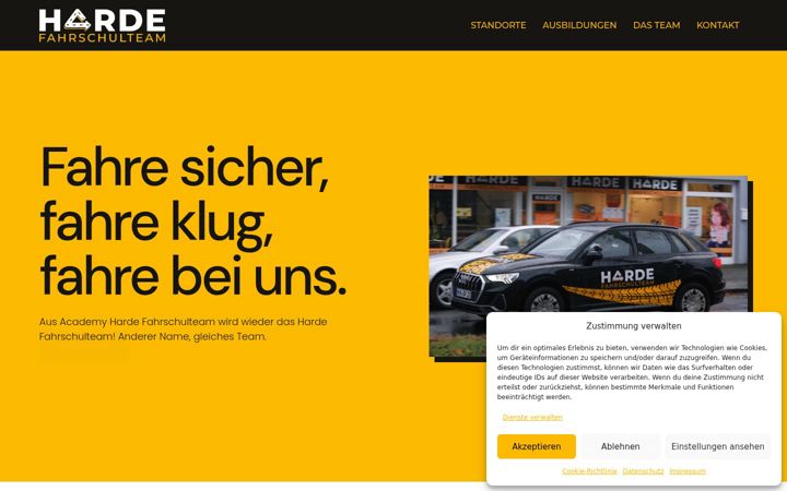 Screenshot stránky harde-fahrschulteam.de