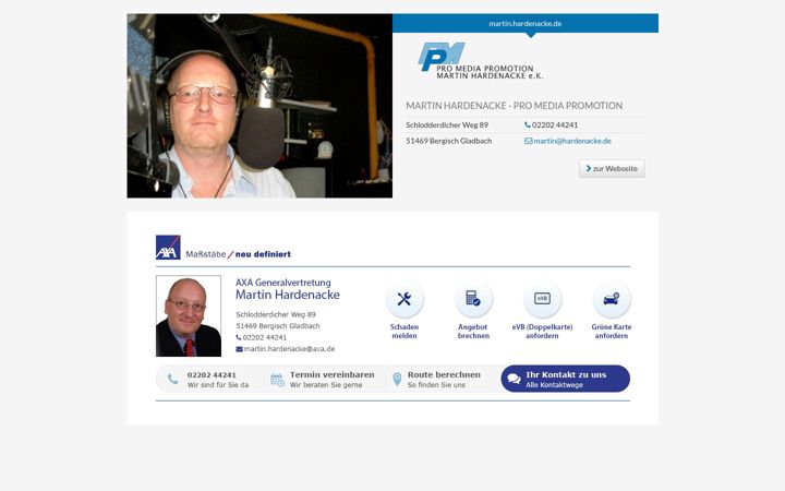 Screenshot stránky hardenacke.de