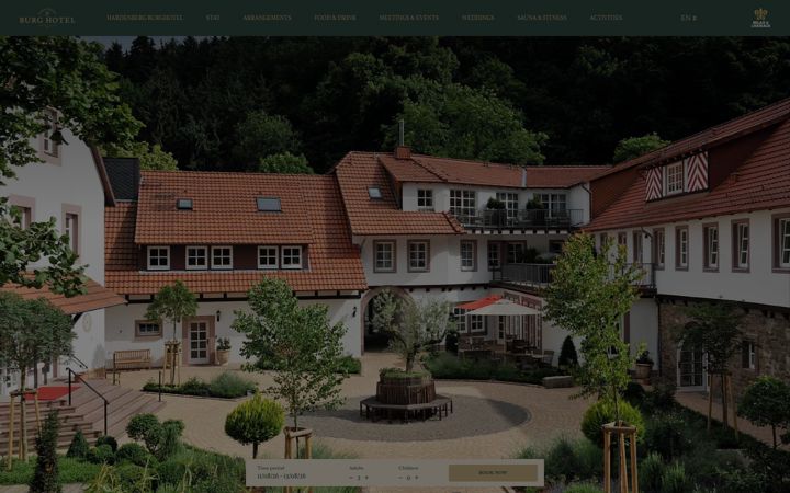 Screenshot of hardenberg-burghotel.de