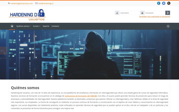 Screenshot of hardeningdeusuarios.com