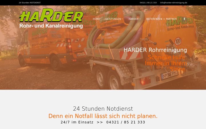 Screenshot of harder-rohrreinigung.de
