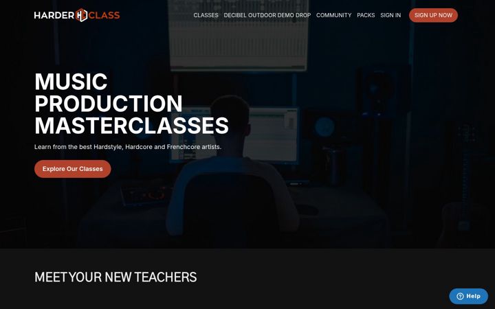Screenshot of harderclass.com