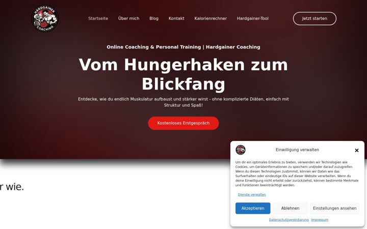 Screenshot of hardgainercoaching.de