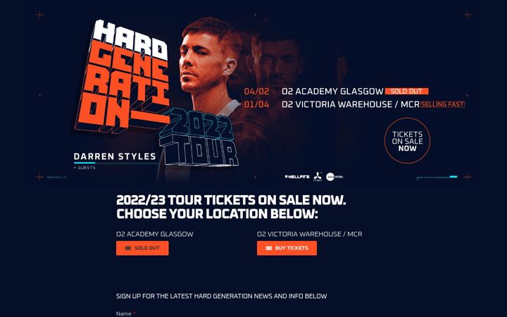 Screenshot of hardgeneration.co.uk