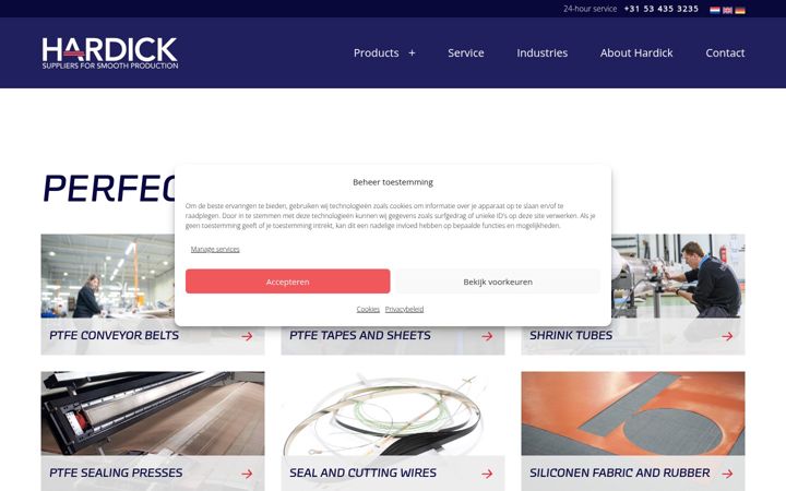 Screenshot of hardickptfe.com