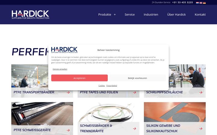 Screenshot of hardickptfe.de