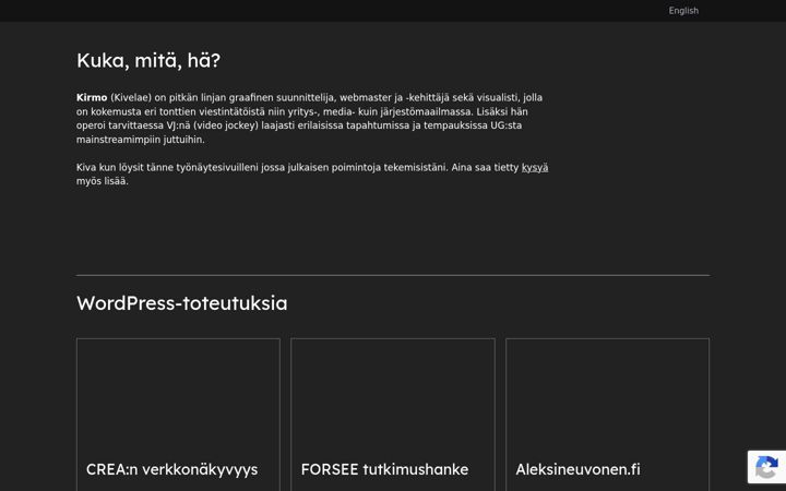 Screenshot of hardihood.fi