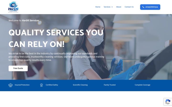 Screenshot of hardilservices.com