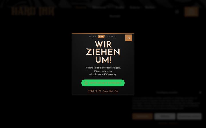 Screenshot of hardinktattoo.com