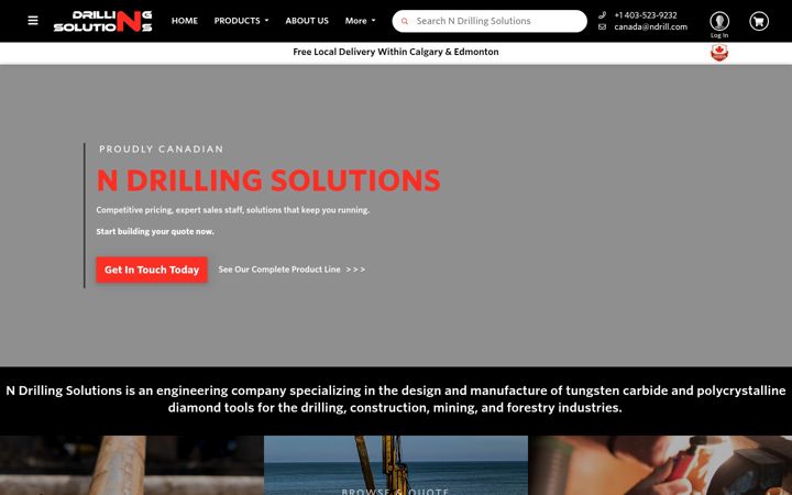 Screenshot of hardmetals.ca