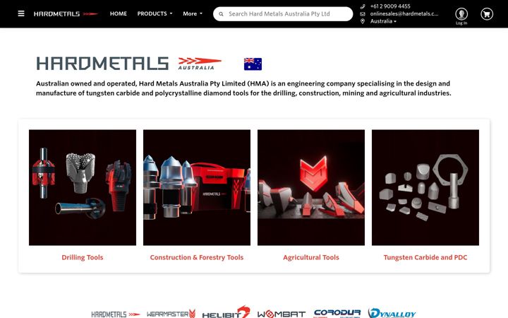 Screenshot of hardmetals.com