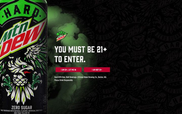 Screenshot of hardmountaindew.com