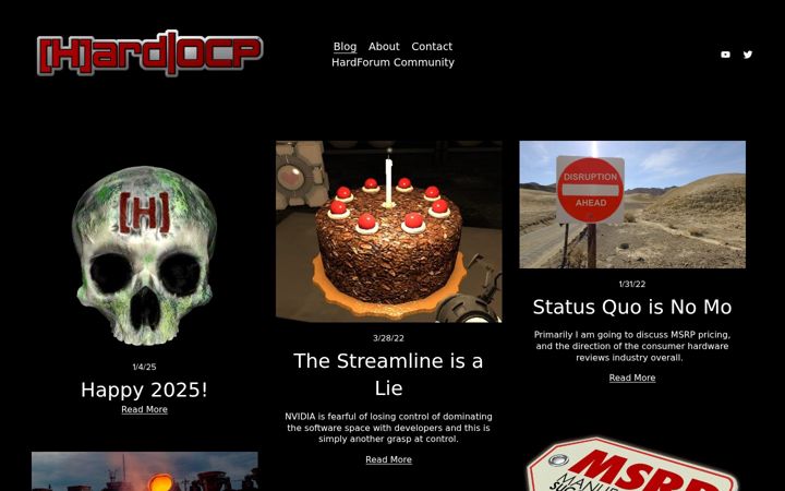 Screenshot of hardocp.com