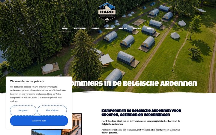 Screenshot of hardoutdoor.nl