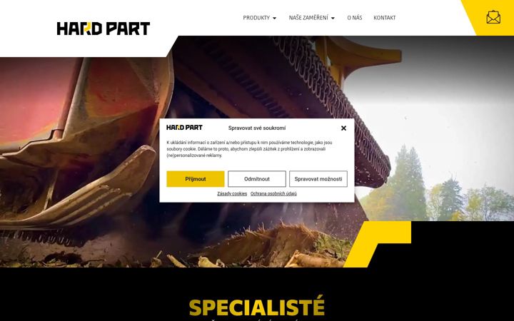Screenshot of hardpart.cz