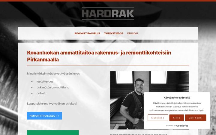 Screenshot of hardrak.fi